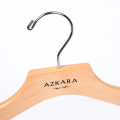 Natural lady clothes hanger for cloth shopping with customized LOGO